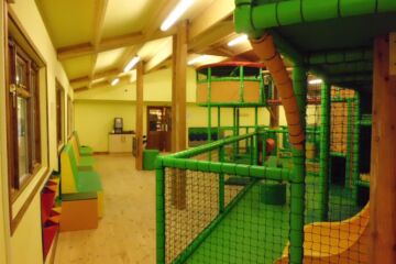 Inside extension to existing building for children’s play area, Amazona Zoo, Cromer, Norfolk