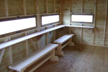 Inside Standard 5.4m x 2.4m Bird Hide