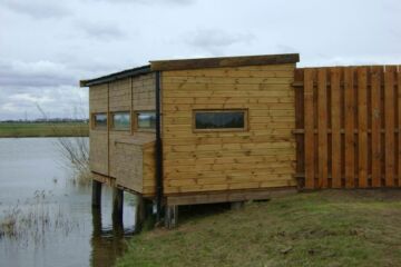 Standard 5.4m x 2.4m Bird Hide with Screening on Stilts @ Boston