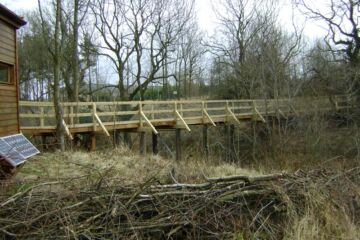 Disabled 5.4m High x 40m Long Bridge over Valley @ Foxglove Reserve,Catterick, Yorkshire...