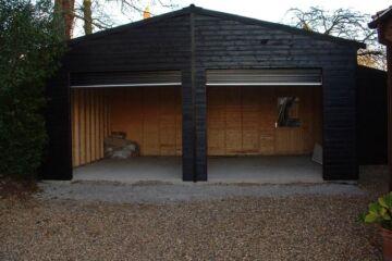 Large 6m x 6m Timber Garage with Double Roller Doors