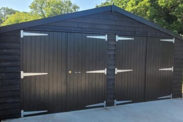 Black Double Garage